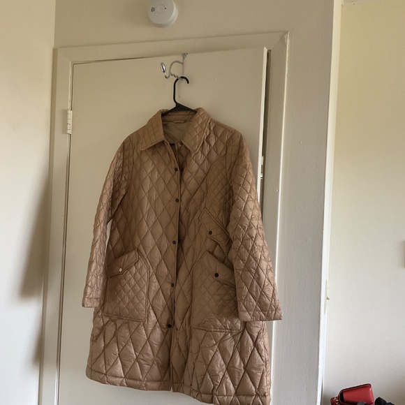 Liture Italian beige coat trench down down jacket light spring coat natural down - Picture 4 of 9